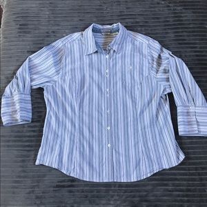 🔥Riders Blouse XXL GUC Blue/White Slim